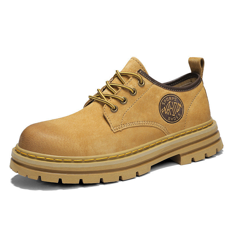 Herren modische und robuste Schnürschuhe aus leichtem Kunstleder mit dämpfender Sohle
