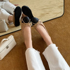Damen Ballerinas mit eleganter Schleife und modischer Zweifarben-Optik R&B