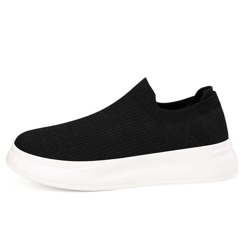 Unisex nan atmungsaktiver Strick-Freizeitschuh mit sockenähnlichem Schaft und rutschfester Laufsohle R&B