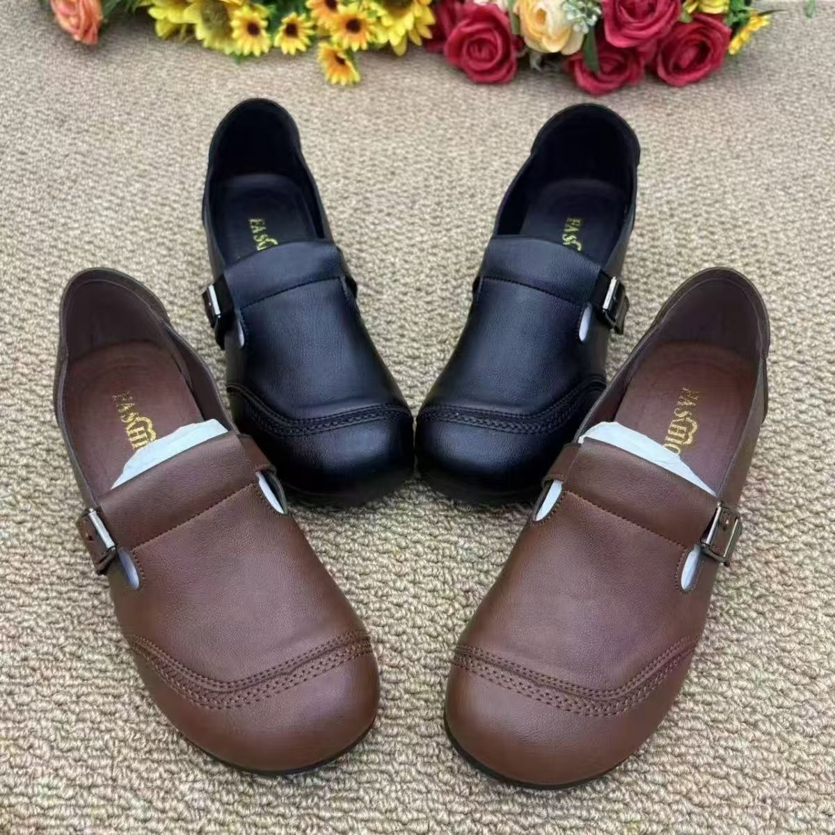 Damen Bequeme Clogs mit modischem Schnallen-Detail R&B