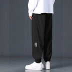 Herren nan Relax-Freizeithose aus feiner Breitkordstruktur mit Tunnelzug und elastischen Knöchelabschlüssen R&B