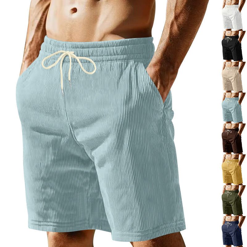 Herren nan knielange Bermudashorts mit elastischem Bund Kordelzug und Seitentaschen R&B