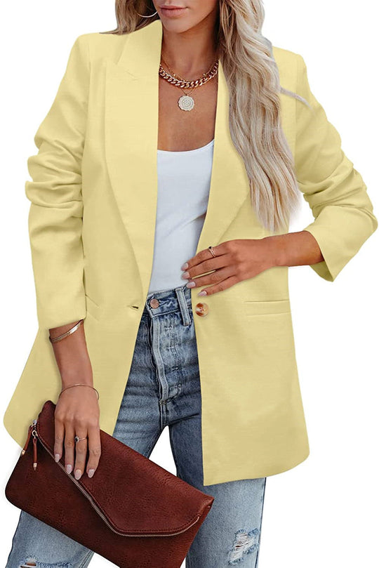 R&B | Doppelreihiger Blazer mit Gerafften Ärmeln und Taschen