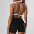 Damen Sport-Bikini-Oberteil mit hoch geschnittenen Shorts R&B