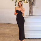 Damen Figurbetontes Langarmkleid mit elegantem Herzausschnitt und fließendem Schnitt EB