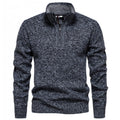 Herren Hochwertiger Pullover mit Stehkragen und Reißverschluss R&B