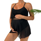 Damen Umstandsbikini-Set mit fließendem Oberteil und hohem Schnitt R&B