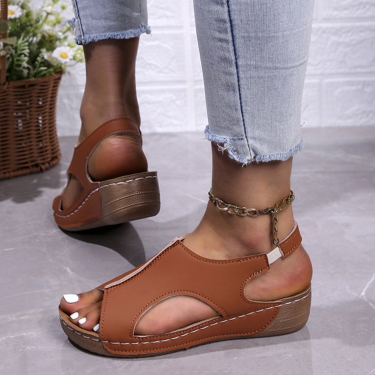 Damen Bequeme Sandalen mit offener Zehenpartie R&B