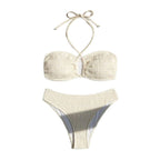 Damen Bikini-Set mit sportlichem Oberteil und verstellbarem Höschen R&B