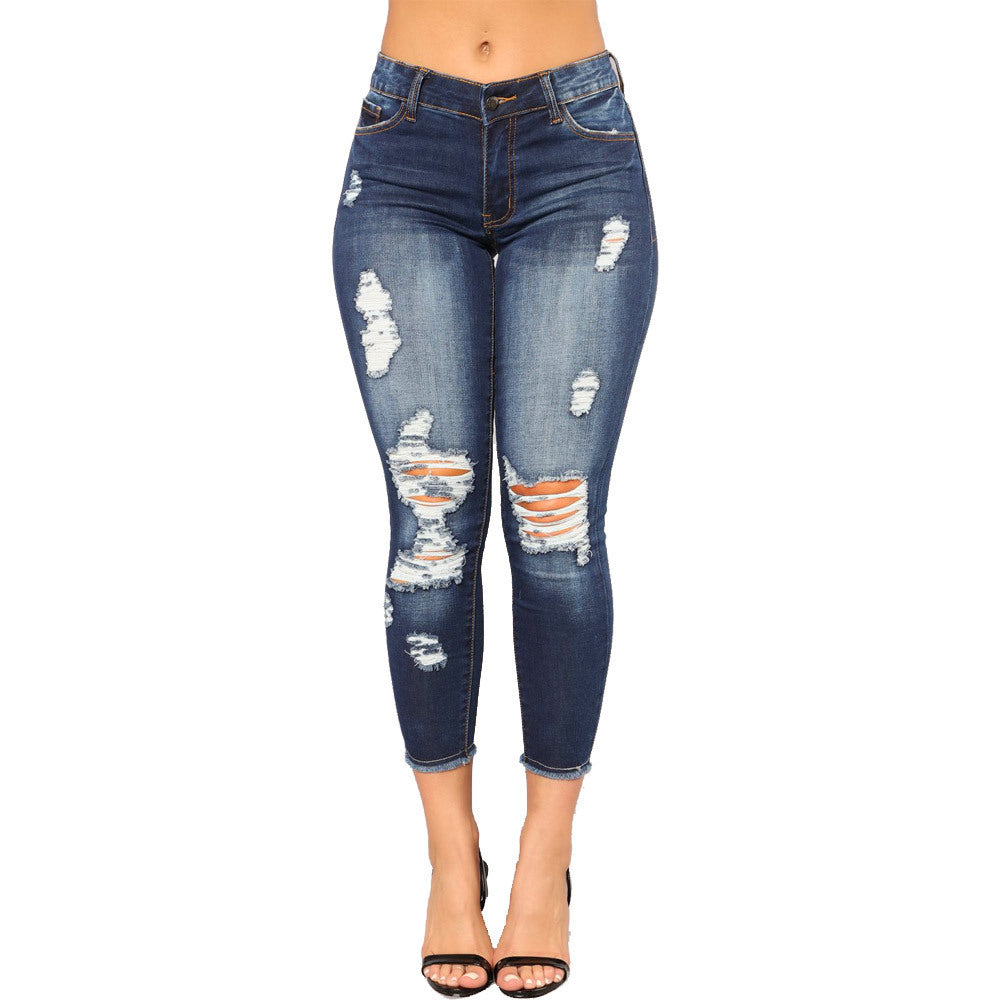 Damen Skinny Jeans mit angesagtem Destroyed-Look R&B