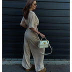 Damen eleganter Jumpsuit mit lockerem Schnitt R&B