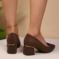 Damen dezente Pumps mit goldenem Akzent R&B