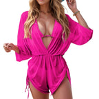 Damen Strandkleid mit seitlichen BindR&Bändern R&B