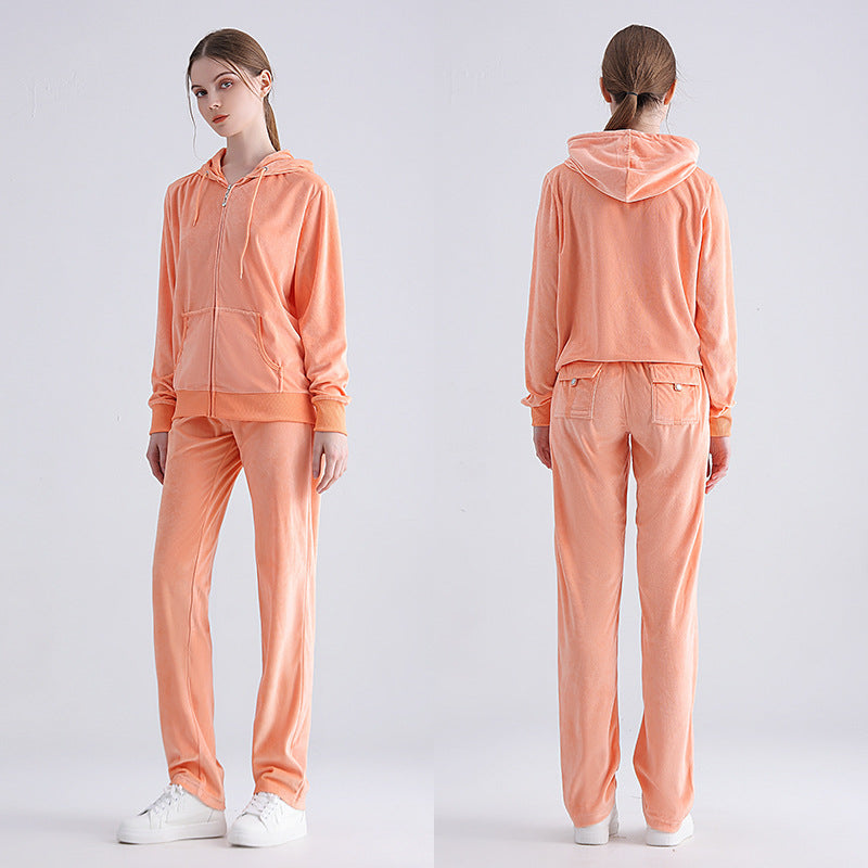 Damen Sportlicher Jogginganzug mit Kapuze R&B