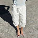 Damen Sportliche Relaxed-Fit Jogginghose mit verstellbarem Bund R&B