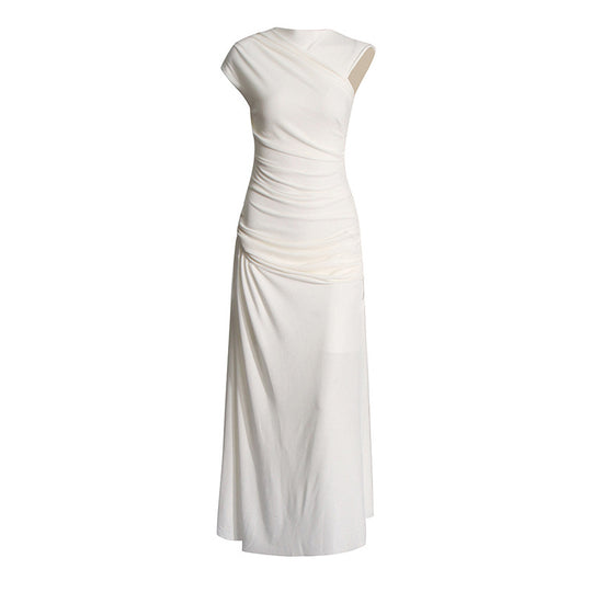 Damen Maxikleid mit innovativem Wickeldesign und eleganter Drapierung R&B