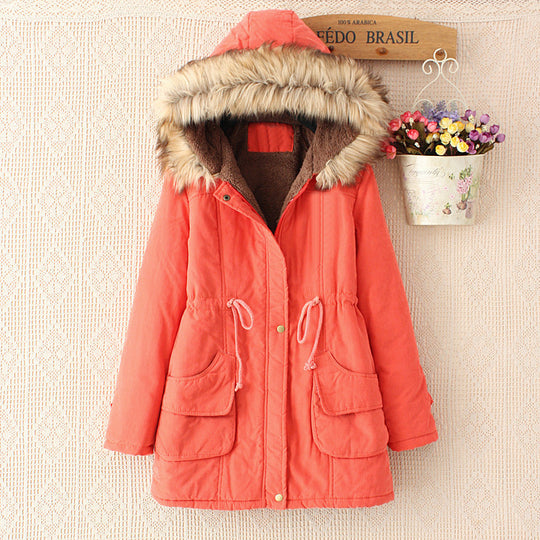 Damen gesteppte Übergangsjacke mit faux Pelzkragen und praktischen Taschen R&B