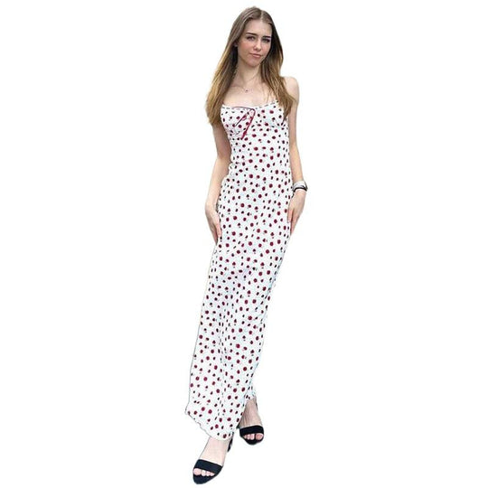 Damen Maxikleid mit verspieltem Blumendruck und verstellbaren Trägern R&B