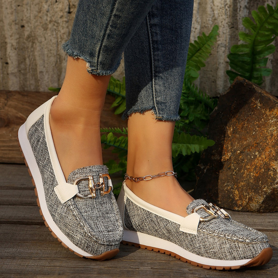 Damen Mokassin-Schuhe mit eleganter Schnallenapplikation R&B