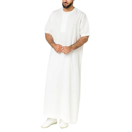 Damen sportliches Maxikleid mit kurzem Arm und praktischem Reißverschluss R&B
