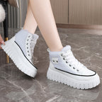 Damen Winterliche High-Top Sneakers mit kuscheligem Innenfutter und modischen Akzenten R&B