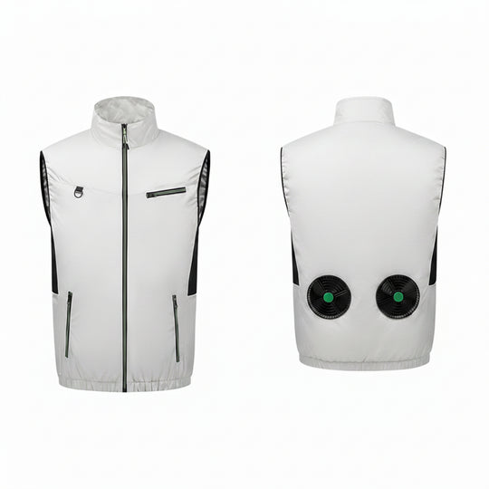 Unisex nan leichte Ventilationsweste mit dualem Lüfteranschluss, austauschbaren Filtern und wasserabweisendem Material R&B