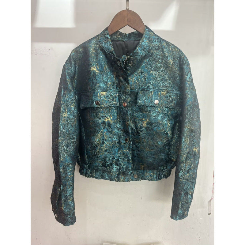 Damen modische kurz geschnittene Denimjacke R&B