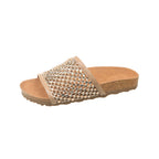 Damen Glamouröse Zehentrenner-Sandalen mit funkelnden Strass-Akzenten und anatomischer Fußbettgestaltung R&B