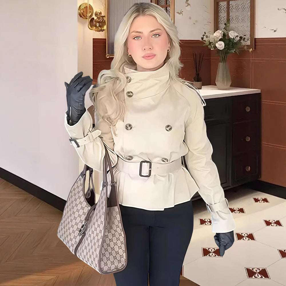 Damen Trenchcoat mit taillierter Silhouette und doppelter Knopfleiste R&B