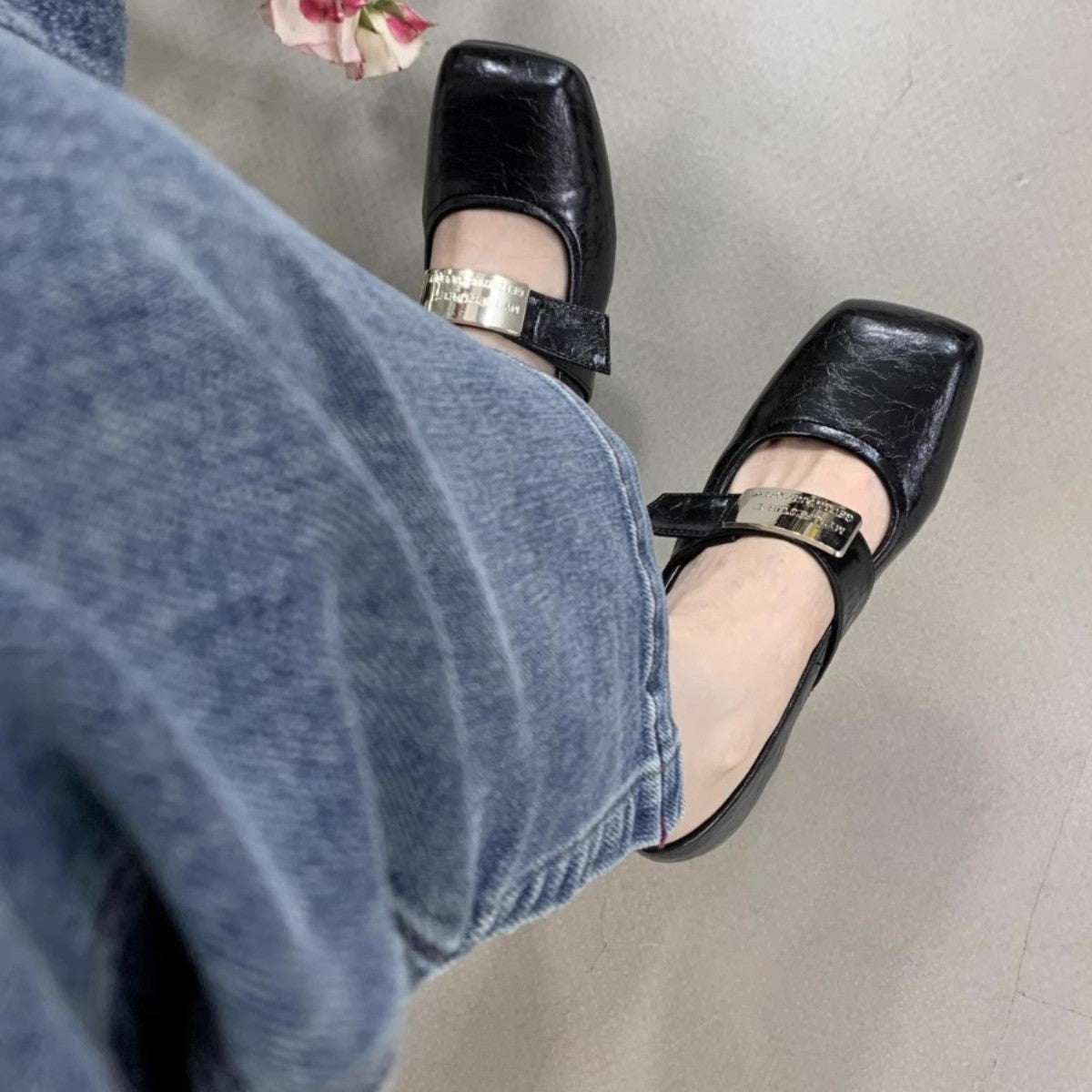 Damen Ballerinas mit modischem Riemchenverschluss und bequemem Fußbett R&B
