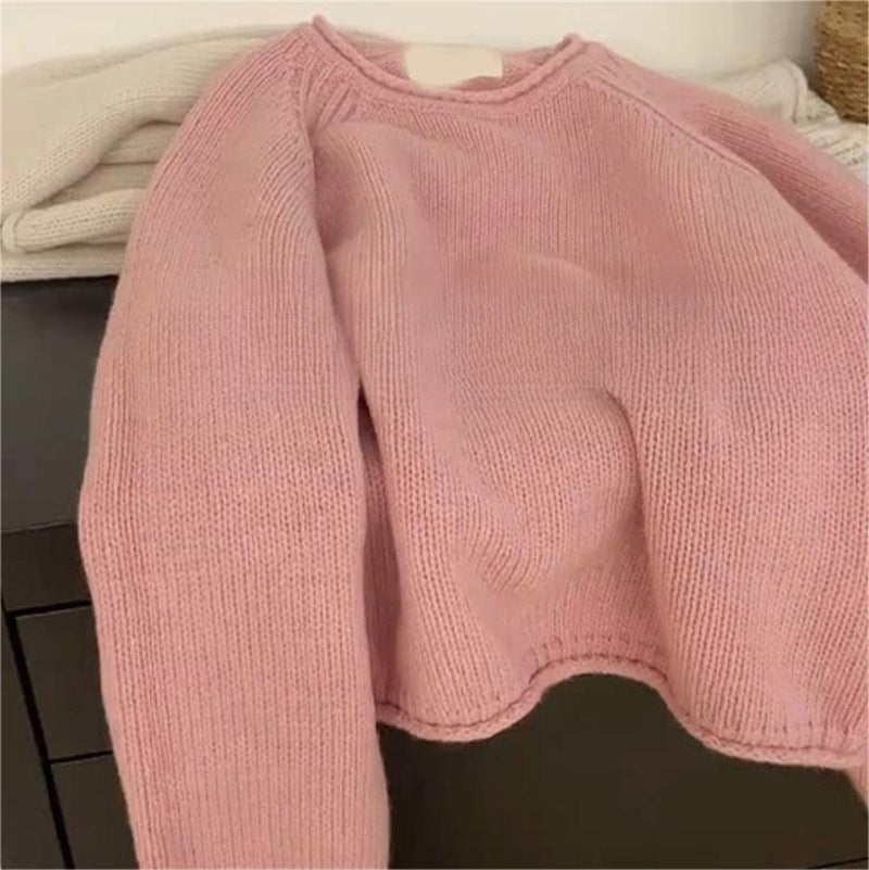 Damen Gemütlicher Oversized Pullover aus hochwertiger Baumwolle mit Rippdetails R&B