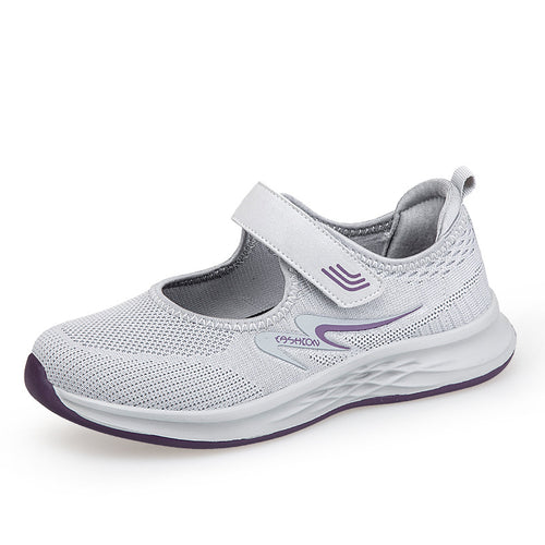 Damen Sportliche Slip-On Sneakers mit verstellbarem Klettverschluss R&B