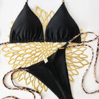 Damen Bikini-Set mit trendigem Animal-Print und modischem Schleifen-Detail R&B