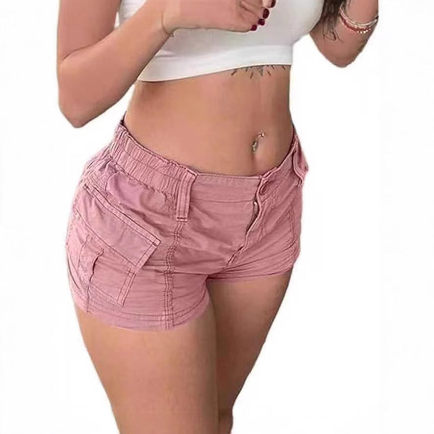 Damen Cargo-Shorts mit praktischen Taschen und elastischem Bund R&B