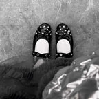 Damen Ballerinas mit modischem Strass-Detail und dekorativem Riemendesign R&B