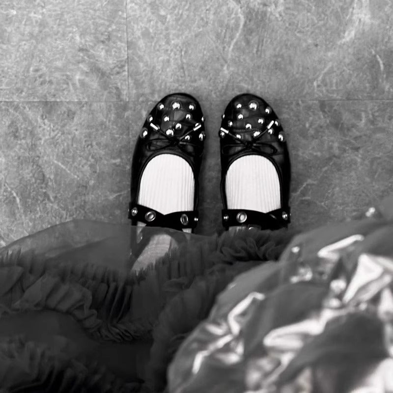 Damen Ballerinas mit modischem Strass-Detail und dekorativem Riemendesign R&B