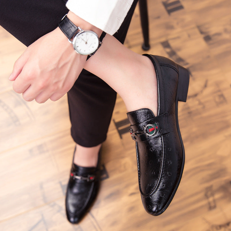 Herren Elegante Mokassins aus hochwertigem Leder mit modischem Schnallenverschluss R&B