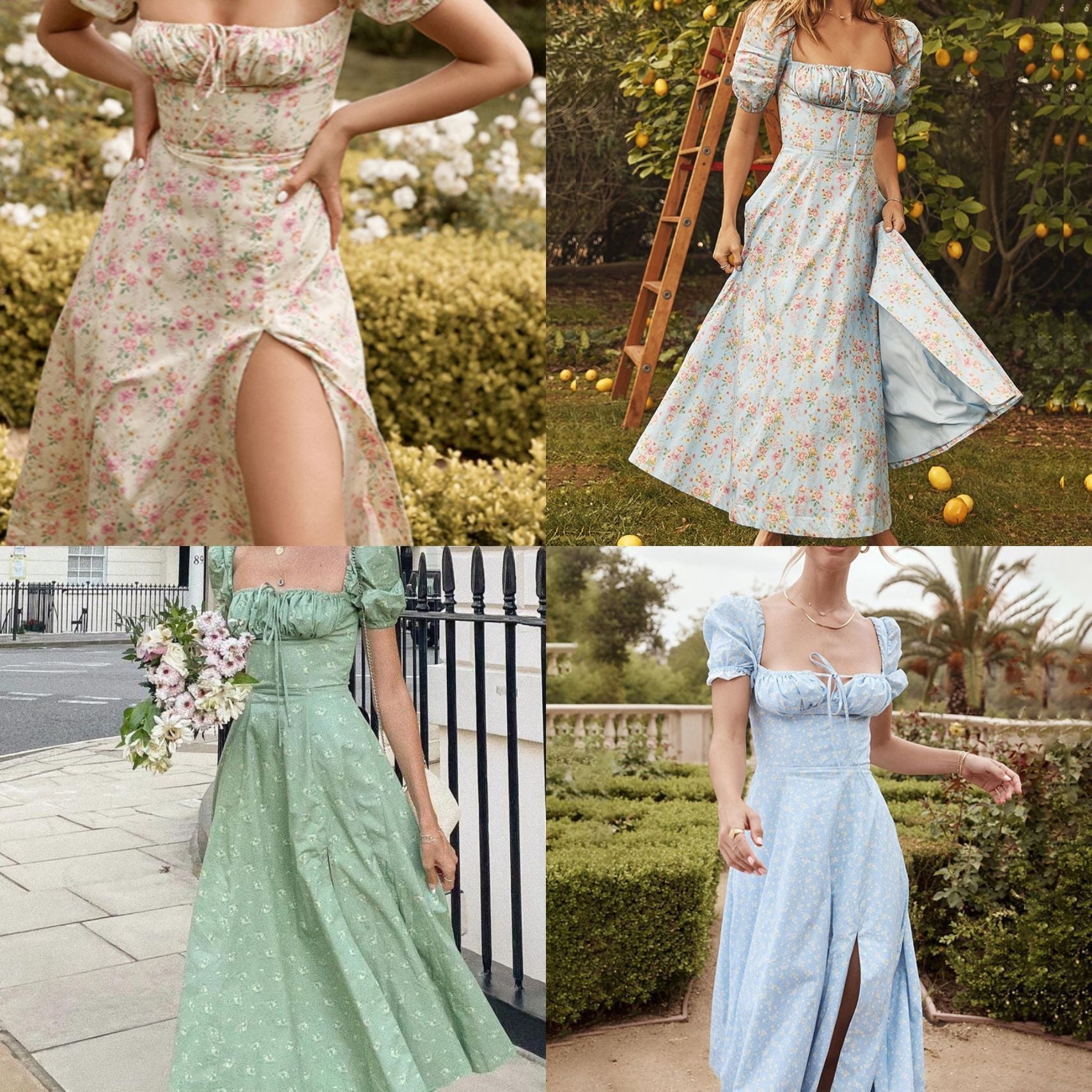 Damen Blumenkleid R&B