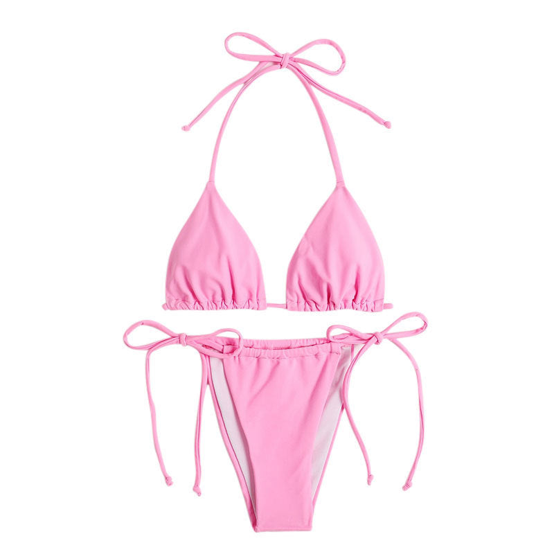 Damen Triangel-Bikini mit raffinierten Knotendetails