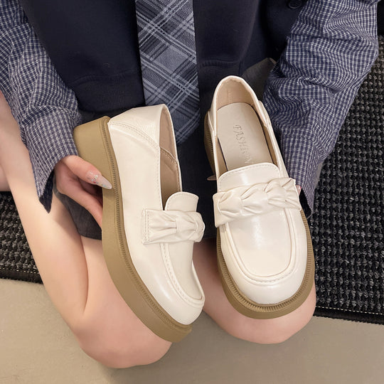 Damen elegante Loafer mit Knoten-Detail und komfortabler Plateausohle R&B