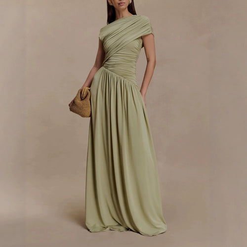 Damen Elegantes Abendkleid mit asymmetrischen Rüschendetails R&B