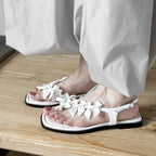 Damen Slingback-Sandaletten mit dekorativem Schleifen-Design R&B