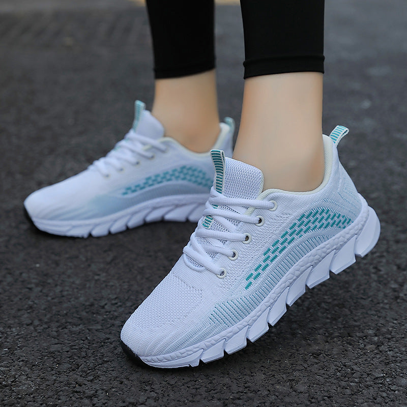 Damen Lauf-Sneaker mit atmungsaktivem Mesh-Obermaterial und rutschfester Sohle