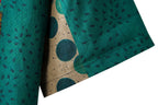 Herren Kurzarmhemd mit einzigartigem Patchwork-Muster und praktischem Knopfverschluss