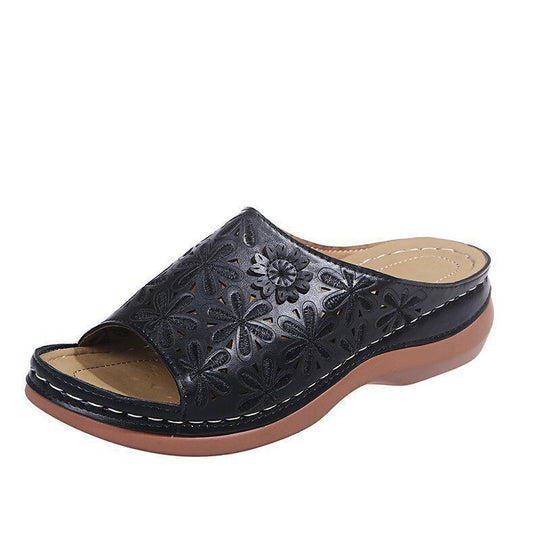 Damen blumengestaltete Clogs mit ergonomischem Fußbett R&B