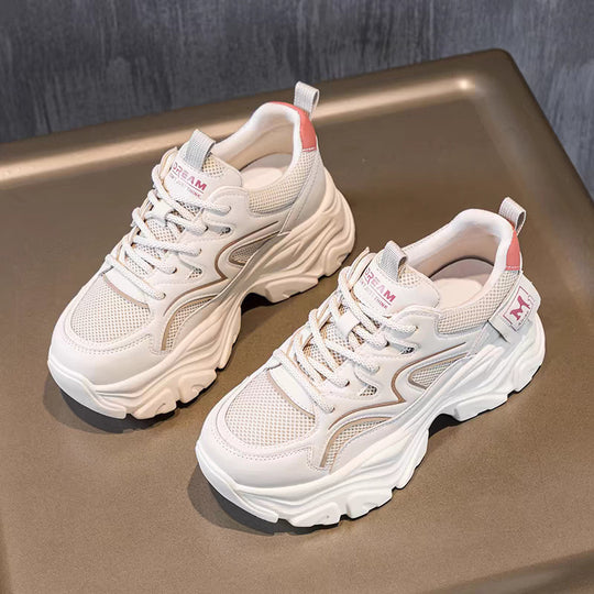 Damen Chunky Sneakers mit atmungsaktiver Mesh-Oberfläche und sportlicher Dämpfung R&B