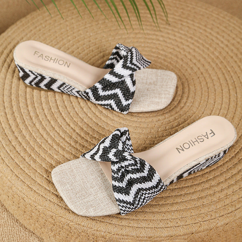 Damen Sling-Sandalen mit modischem Schleifendesign