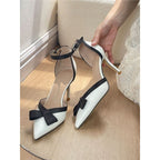 Damen elegante High Heel Schuhe mit dekorativer Schleifenverzierung R&B