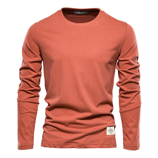 Herren Langarm T-Shirt mit hochwertigem Baumwollmix und modernem Fit R&B