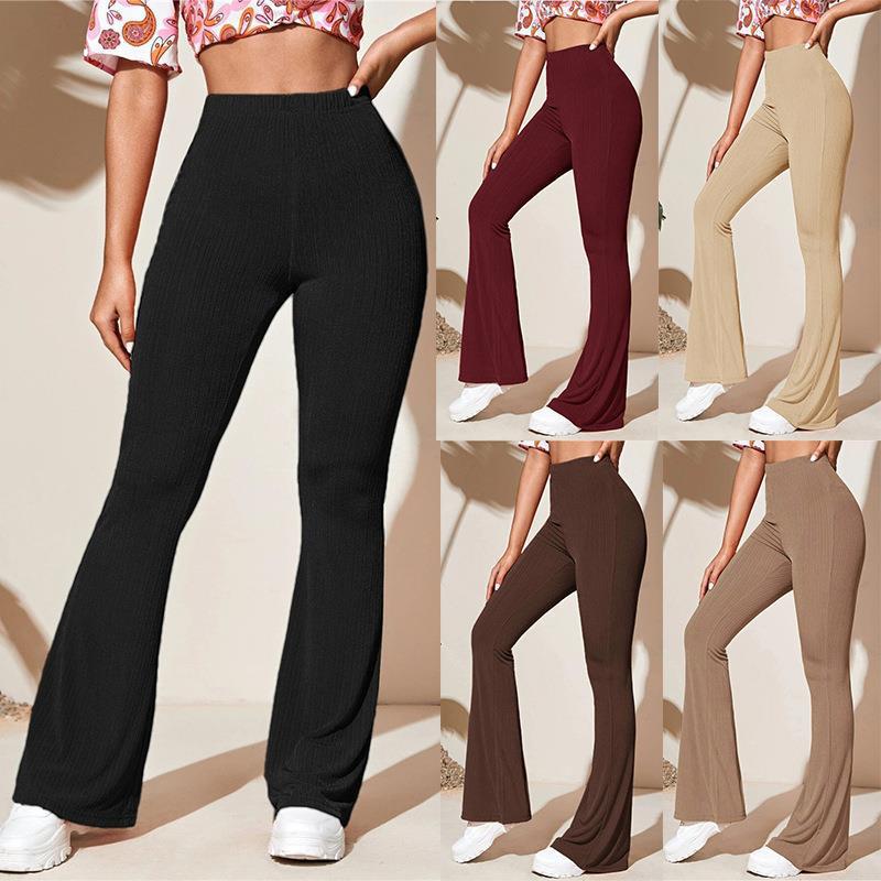 Damen Bootcut-Leggings mit hohem Bund und strukturiertem Design R&B